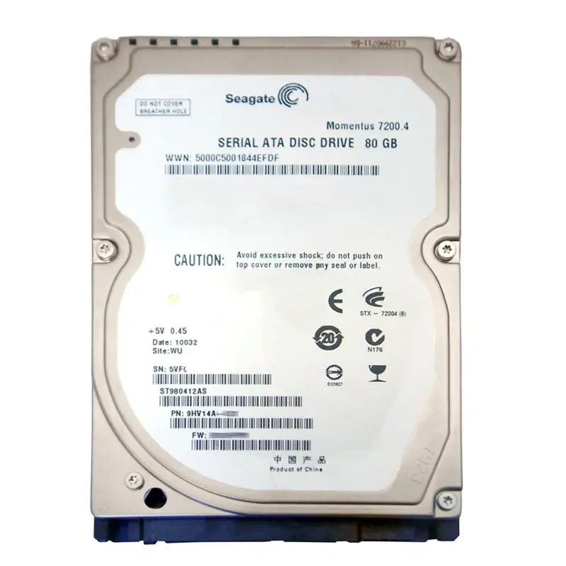 ST980412AS.jpg Seagate - 80GB 7.2K SATA 2.5" 16MB Cache Hard Drive - ST980412AS - Image 1