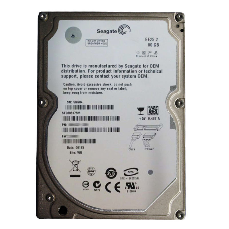 Seagate - 80GB 5.4K SATA 2.5" 8MB Cache Hard Drive - ST980817SM