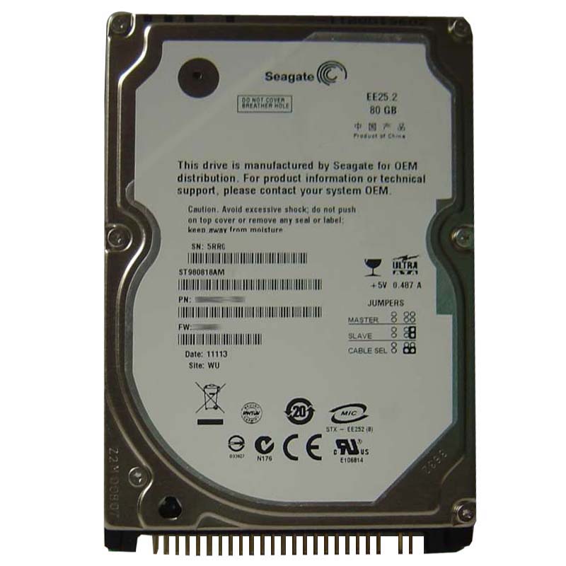Seagate - 80GB 5.4K PATA 2.5" 8MB Cache Hard Drive - ST980818AM