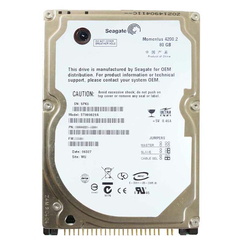 ST980829A.jpg Seagate - 80GB 4.2K Ultra-IDE ATA/100 2.5" 8MB Cache Hard Drive - ST980829A - Image 1