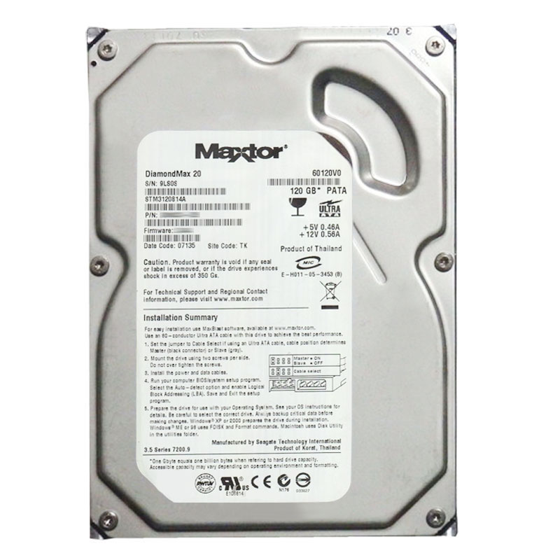 Seagate - 120GB 7.2K PATA 3.5" 8MB Cache Hard Drive - STM3120814A