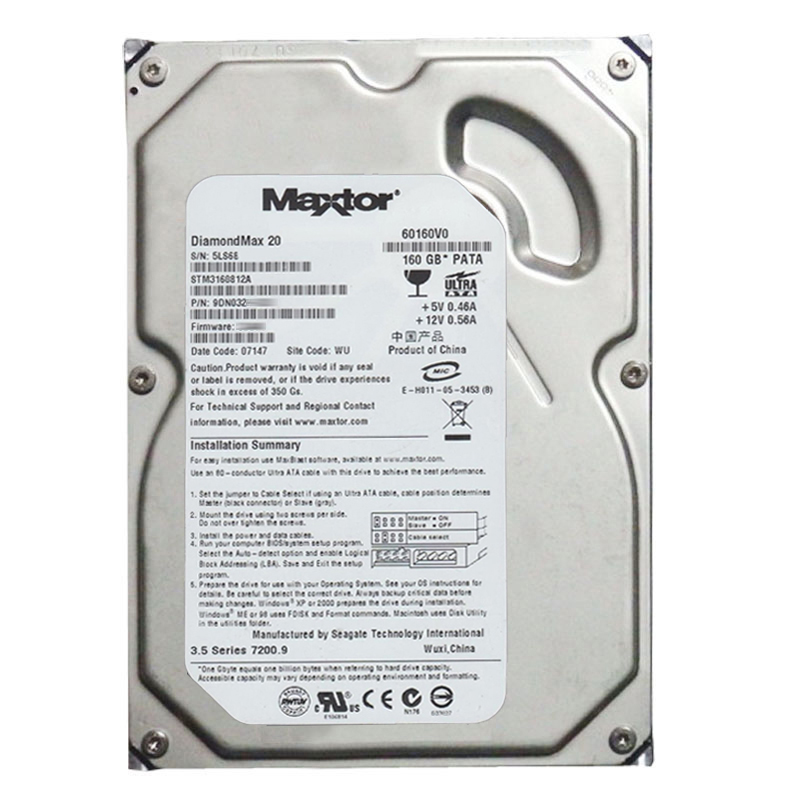 Seagate - 160GB 7.2K Ultra-ATA/100 3.5" 8MB Cache Hard Drive - STM3160812A