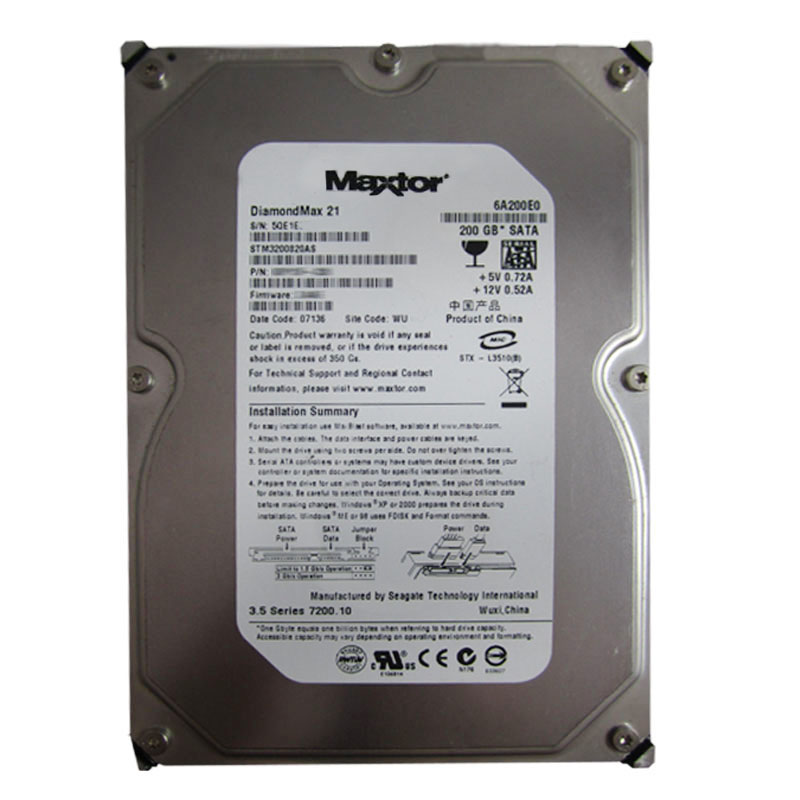 STM3200820AS.jpg Seagate - 200GB 7.2K SATA 3.5" 8MB Cache Hard Drive - STM3200820AS - Image 1