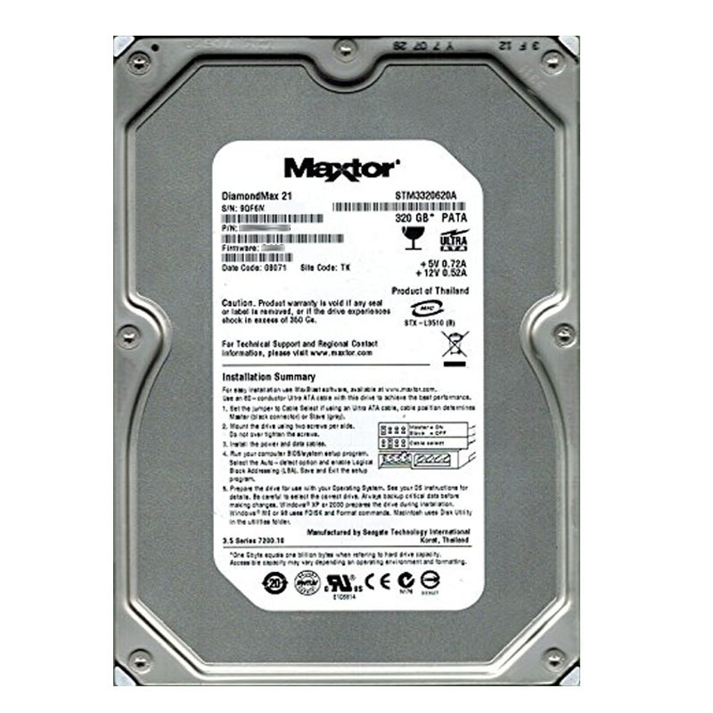 Seagate - 320GB 7.2K Ultra-IDE ATA/100 3.5" 16MB Cache Hard Drive - STM3320620A