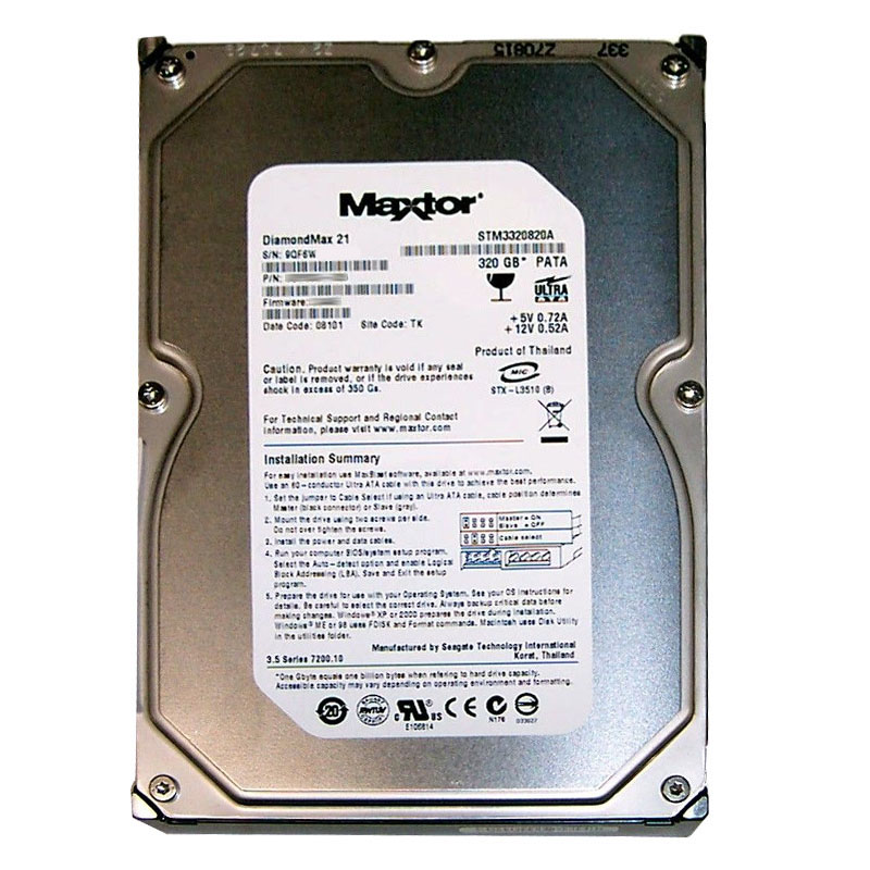 Seagate - 320GB 7.2K Ultra-ATA/100 3.5" 8MB Cache Hard Drive - STM3320820A