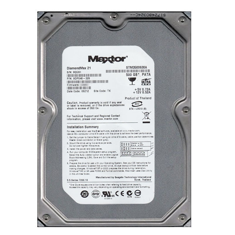 Seagate - 500GB 7.2K Ultra-ATA/100 3.5" 16MB Cache Hard Drive - STM3500630A