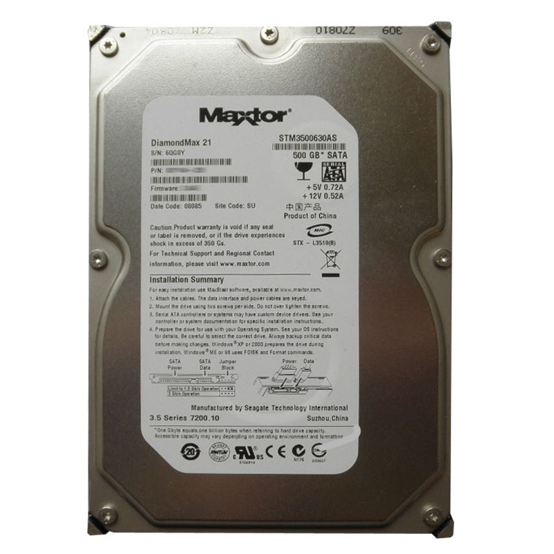 Seagate - 500GB 7.2K SATA 3.0Gbps 3.5" 16MB Cache Hard Drive - STM3500630AS