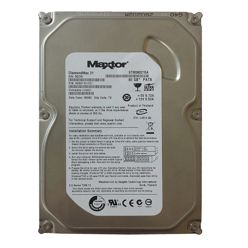 Seagate - 80GB 7.2K Ultra-ATA/100 3.5" 2MB Cache Hard Drive - STM380215A