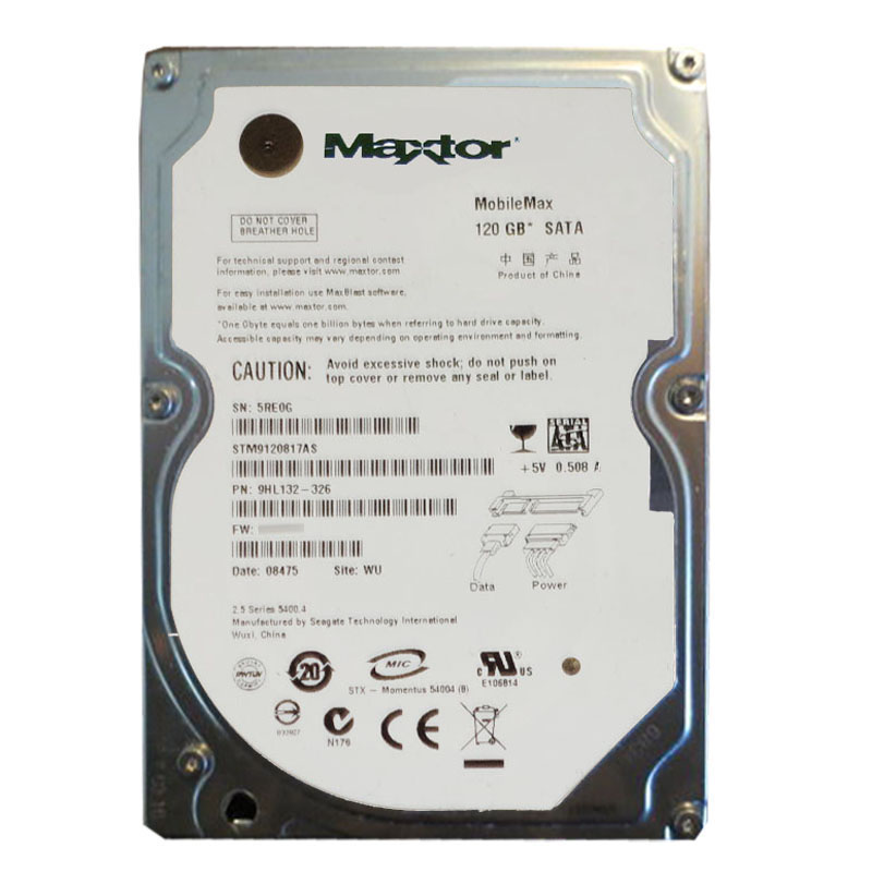 STM9120817AS.jpg Seagate - 120GB 5.4K SATA 1.5Gbps 2.5" 8MB Cache Hard Drive - STM9120817AS - Image 1