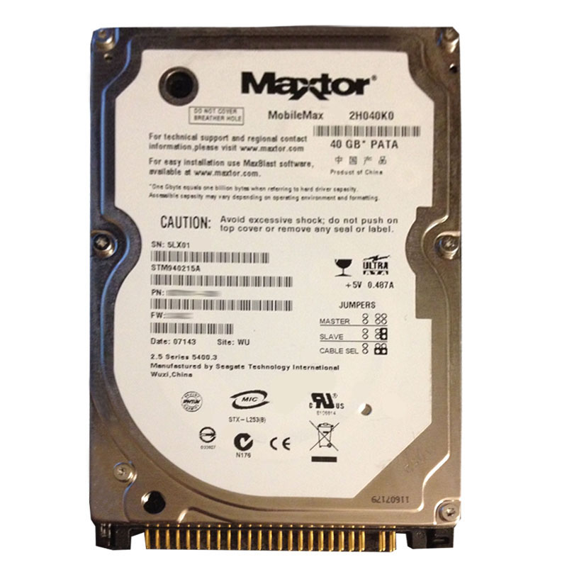 Seagate - 40GB 5.4K Ultra-IDE ATA/100 2.5" 2MB Cache Hard Drive - STM940215A